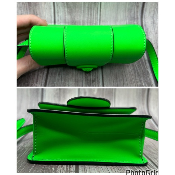 SOLD❤️ VERSACE Medusa Mini Bag Neon Lime Green Leather RFID + COA - Picture 11 of 16